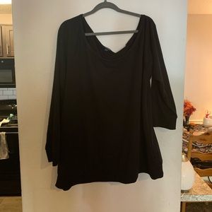 Torrid Size 4 Black Off The Shoulder Sweatshirt